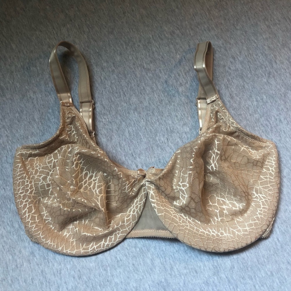 Chantelle 38 FF Magnifique Seamless Unlined Minimizer Bra Nude Sand C18910